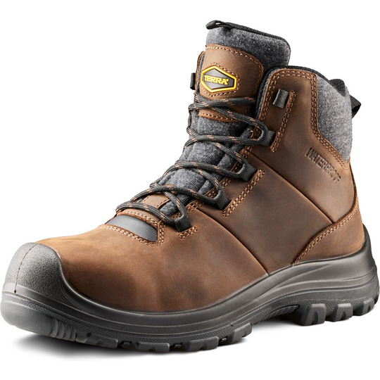 Terra Women's Terra Findlay 6" Comp Toe Waterproof Safety Work Boot- Brown- 1319DB - Overlook Boots