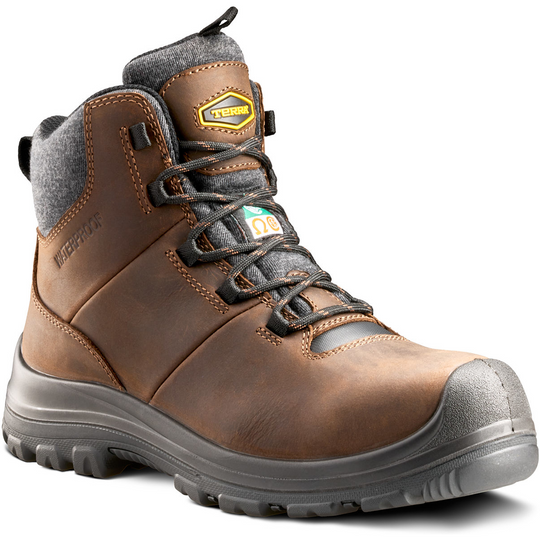 Terra Women's Terra Findlay 6" Comp Toe Waterproof Safety Work Boot- Brown- 1319DB 5 / Medium / Brown - Overlook Boots