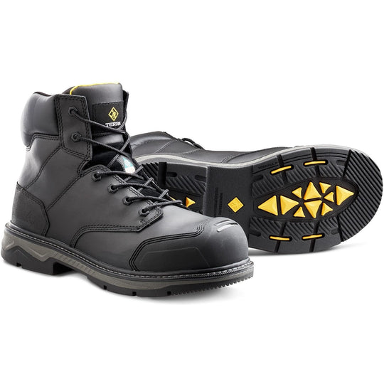 Terra Men's Patton 6" Alloy Toe Waterproof Safety Work Boot -Black- 4NS6BK - Overlook Boots
