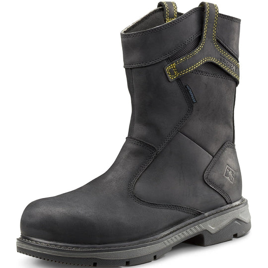 Terra Men's Patton Alloy Toe Waterproof Pull-On Safety Work Boot -Black- 4TCBBK - Overlook Boots