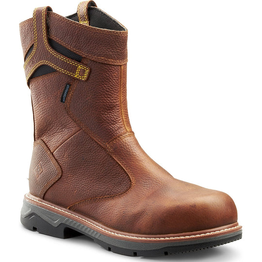 Terra Men's Patton Alloy Toe Waterproof Pull-On Safety Work Boot -Brown- 4TCBBN 3 / Medium / Brown - Overlook Boots