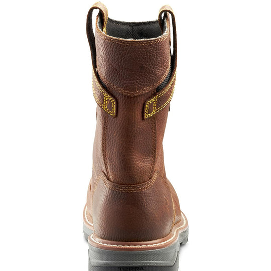 Terra Men's Patton Alloy Toe Waterproof Pull-On Safety Work Boot -Brown- 4TCBBN - Overlook Boots