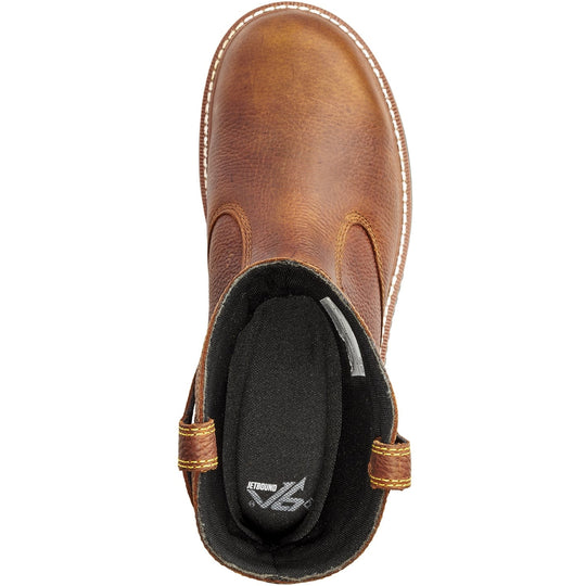 Terra Men's Patton Alloy Toe Waterproof Pull-On Safety Work Boot -Brown- 4TCBBN - Overlook Boots