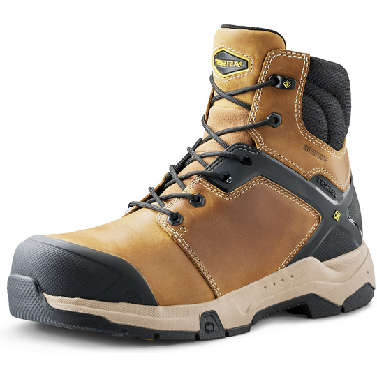 Terra Men's Carbine 6" Composite Toe Waterproof Safety Work Boot -Wheat- 8395WT - Overlook Boots