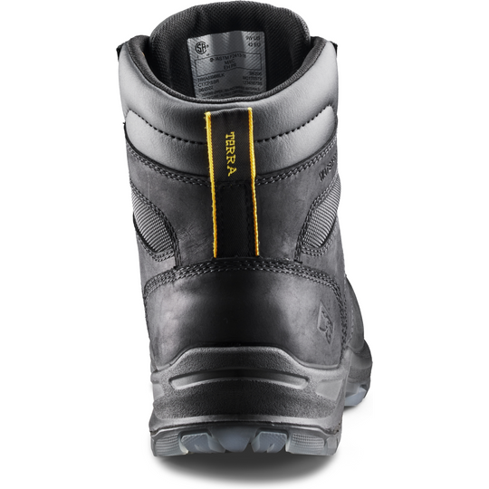 Terra Men's Byrne 6" Composite Toe Waterproof Safety Work Boot- Black- 839BBK - Overlook Boots