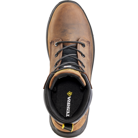 Terra Men's Byrne 6" Composite Toe Waterproof Safety Work Boot- Brown- 839BDB - Overlook Boots