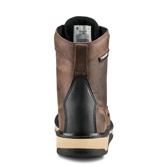 Terra Men's Ironstone 8" Composite Toe Waterproof Safety Work Boot - Brown - 839FDB - Overlook Boots
