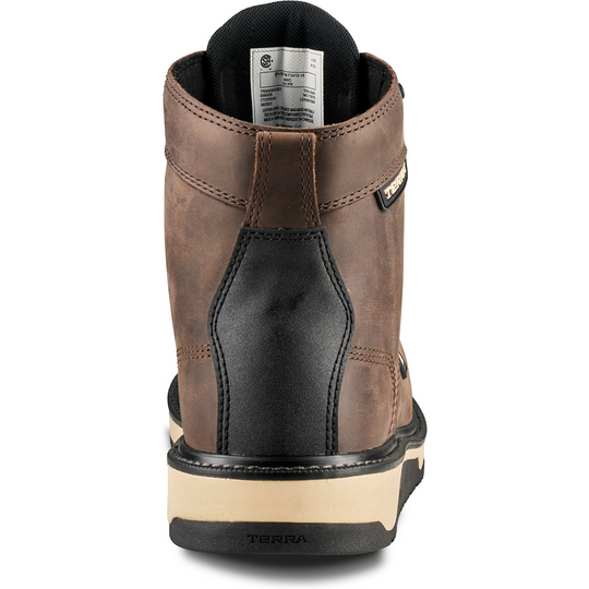 Terra Men's Ironstone 6" Composite Toe Waterproof Safety Work Boot- Brown- 839GDB - Overlook Boots