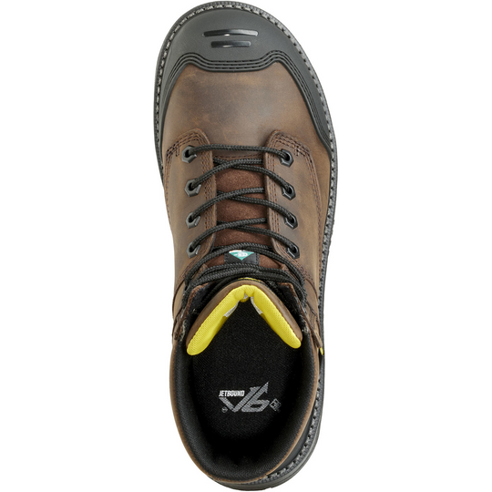 Terra Men's Patton 8" Alloy Toe Waterproof Met Guard Work Boot- Brown- 839KDB - Overlook Boots