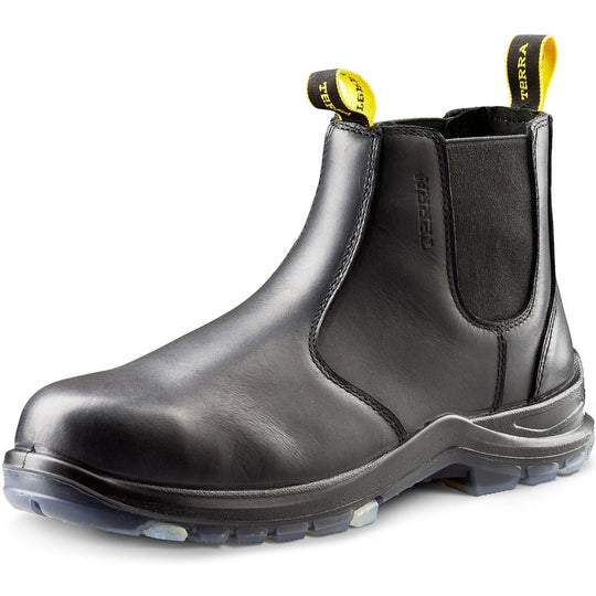 Terra Men's Murphy 6" Composite Toe Pull On Waterproof Safety Work Boot -Black- R4NRBK - Overlook Boots