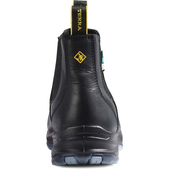Terra Men's Murphy 6" Composite Toe Pull On Waterproof Safety Work Boot -Black- R4NRBK - Overlook Boots