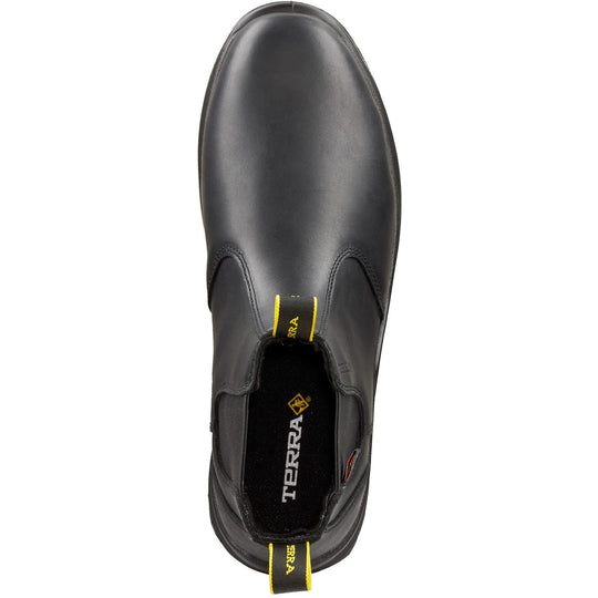 Terra Men's Murphy 6" Composite Toe Pull On Waterproof Safety Work Boot -Black- R4NRBK - Overlook Boots