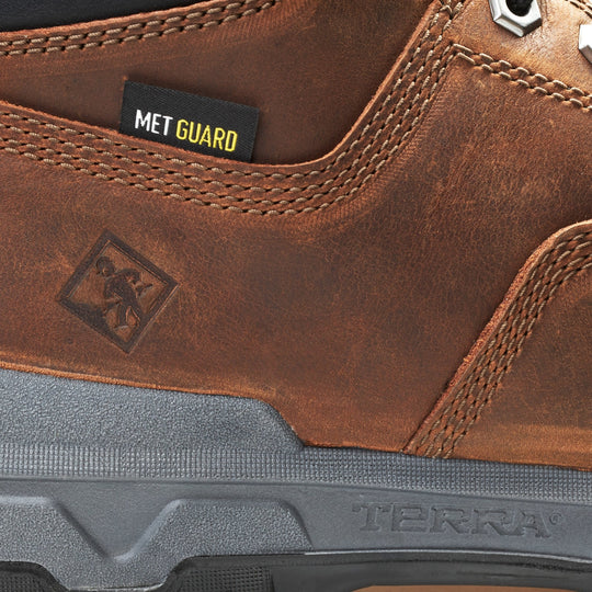 Terra Men's Sentry 2020 6" Composite Toe Waterproof Safety Work Boot -Brown- R4NWBN - Overlook Boots