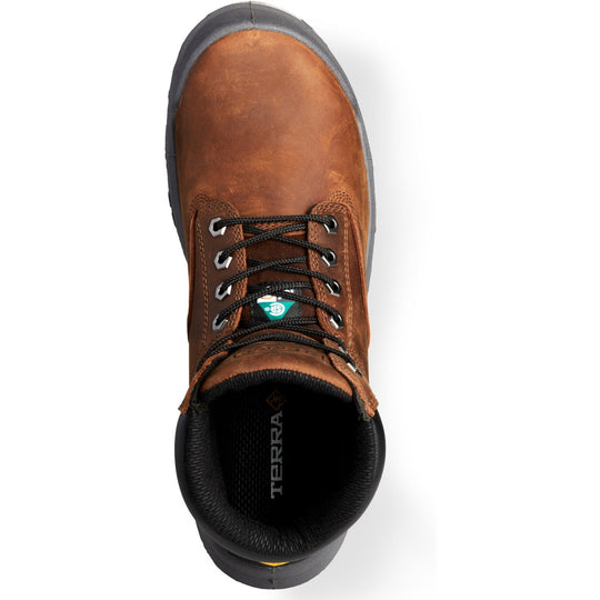 Terra Men's Sentry 2020 6" Composite Toe Waterproof Safety Work Boot -Brown- R4NWBN - Overlook Boots