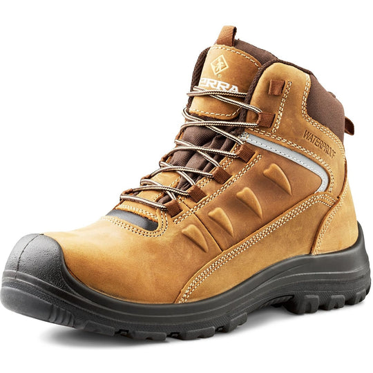 Terra Men's Findlay 6" Composite Toe Waterproof Safety Work Boot -Brown- R5204B - Overlook Boots