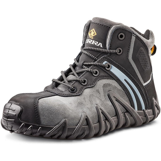 Terra Men's Venom Mid Composite Toe Water Resistant Safety Work Shoe - Black - R8285B - Overlook Boots