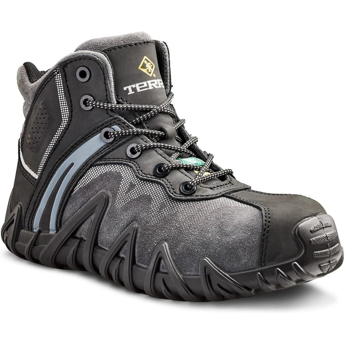 Terra Men's Venom Mid Composite Toe Water Resistant Safety Work Shoe - Black - R8285B 5 / Medium / Black - Overlook Boots