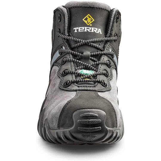 Terra Men's Venom Mid Composite Toe Water Resistant Safety Work Shoe - Black - R8285B - Overlook Boots