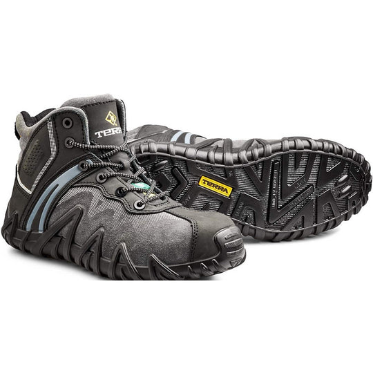 Terra Men's Venom Mid Composite Toe Water Resistant Safety Work Shoe - Black - R8285B - Overlook Boots
