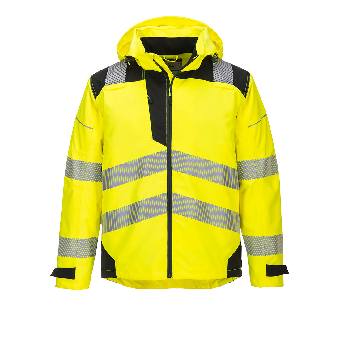 Portwest PW3 Hi-Vis Extreme Rain Jacket - Yellow/Black - PW360 Small / Yellow - Overlook Boots