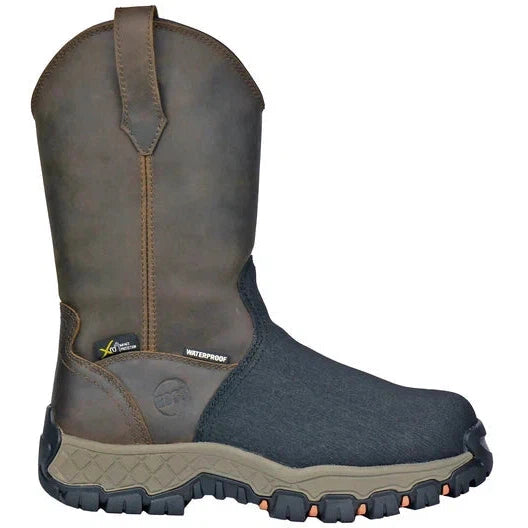 Hoss Men's Recon XRD 11" Composite Toe Met Guard Waterproof Wellington Work Boot - Brown - 94031 - Overlook Boots
