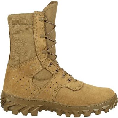 Rocky Men's S2V Enhanced Jungle 8" Soft Toe Puncture Resistant USA Made Military Boot- RKC071 3 / Medium / Brown - Overlook Boots