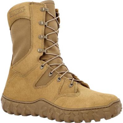 Rocky S2V Predator Bota Militar de Trabajo para Hombre, Impermeable - Café - RKC127