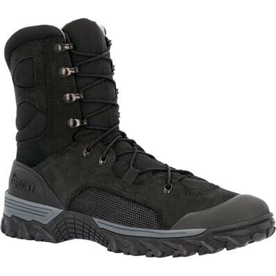 Rocky Men's Mountain Combat 8" Soft Toe Military Boot - Black - RKC165 3 / Medium / Black - Overlook Boots
