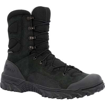 Rocky Men's Mountain Combat 8" Soft Toe Waterproof Military Boot - Black - RKC181 3 / Medium / Black - Overlook Boots