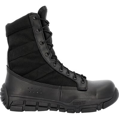 Rocky Men's C4T 8" Water Resistant Military Public Service Boot - Black - RKC182 - Overlook Boots