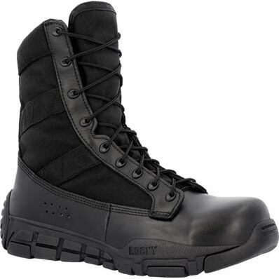 Rocky Men's C4T 8" Waterproof Military Public Service Boot - Black - RKC182 3 / Medium / Black - Overlook Boots