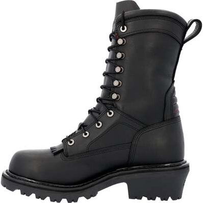 Rocky Men's Code Red HotShot 10" Soft Toe Logger Fire Boot - Black - RKD0119 - Overlook Boots