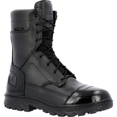 Rocky Men's Jump Pro 8" Soft Toe Waterproof Public Service Duty Boot - Black - RKD0120 4 / Medium / Black - Overlook Boots