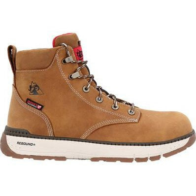 Rocky Men's Rebound 6" Composite Toe Waterproof Wedge Work Boot -Brown- RKK0451 7 / Medium / Brown - Overlook Boots