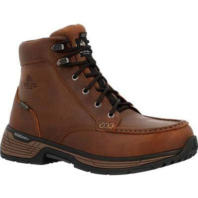 Rocky Men's Treadflex 6" Composite Toe Waterproof Work Boot -Crazy Horse- RKK0467 8 / Medium / Brown - Overlook Boots
