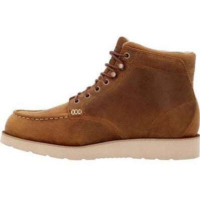 Rocky Men’s Monocrepe Wedge 6” Soft Toe Waterproof Work Boot – Crazy Horse (RKK0470) - Overlook Boots