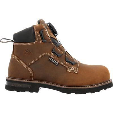 Rocky Men's Grindstone XTR BOA 6" Soft Toe Waterproof Work Boot - Crazy Horse - RKK0494 - Overlook Boots