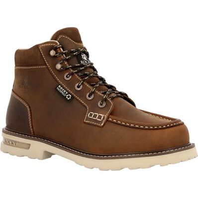 Rocky Men's Grindstone XTR 6" Soft Toe Waterproof Work Boot - Horse - RKK0495 7 / Medium / Brown - Overlook Boots