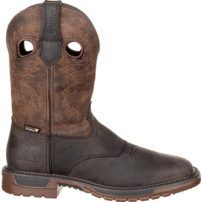 Rocky Men's Original Ride 11" Square Toe Waterproof Western Boot -Brown- RKW0234 - Overlook Boots