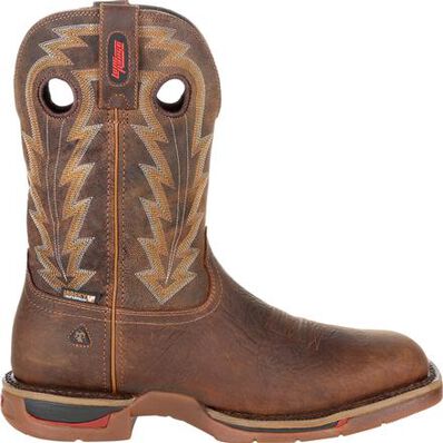 Rocky Men's Long Range 11" Square Toe Waterproof Western Boot -Brown- RKW0278 - Overlook Boots