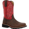 Rocky Women's Monocrepe 11" Square Toe Waterproof Western Work Boot -Magenta- RKW0455 6 / Medium / Brown and Robin Blue - Overlook Boots