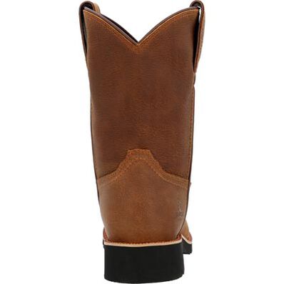 Rocky Men's Monocrepe 9" Round Toe Pull On Western Work Boot - Brown - RKW0461 - Overlook Boots