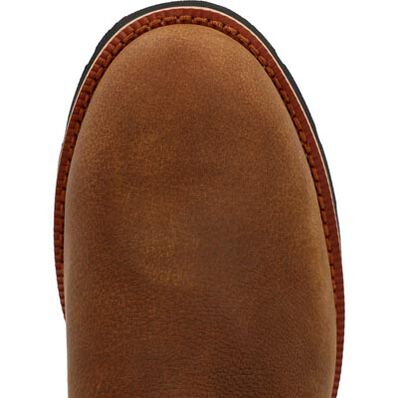 Rocky Men's Monocrepe 9" Round Toe Pull On Western Work Boot - Brown - RKW0461 - Overlook Boots