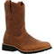Rocky Men's Monocrepe 9" Round Toe Pull On Western Work Boot - Brown - RKW0461 7 / Medium / Brown - Overlook Boots