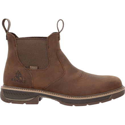 Rocky Men's Ride LTE 5.5" Waterproof Alloy Toe Western Work Boot - Brown - RKW0478 7 / Medium / Brown - Overlook Boots