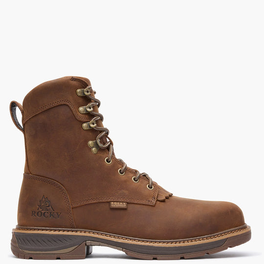 Rocky Men's Ride LTE 8" Waterproof Western Work Boot - Brown - RKW0479 7 / Medium / Brown - Overlook Boots