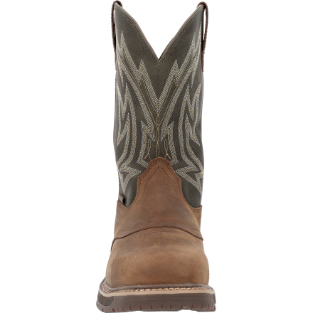 Rocky Men's Ride Lte 11" Carbon Toe Western Work Boot - Brown - RKW0481 - Overlook Boots