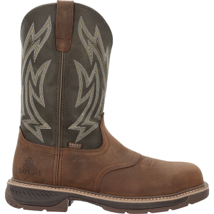 Rocky Men's Ride Lte 11" Carbon Toe Western Work Boot - Brown - RKW0481 - Overlook Boots