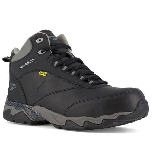 Reebok Men's Beamer Composite Toe Waterproof Athletic Work Boot- Black- RB1067 4 / Medium / Black - Overlook Boots