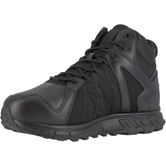 Reebok Men's Trailgrip Alloy Toe Waterproof CushGuard Hiker Work Boot- Black- RB3405 - Overlook Boots